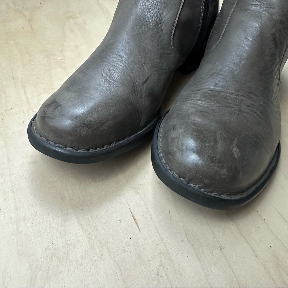Born Gray Leather Buckle Boots - Picture 8 of 13